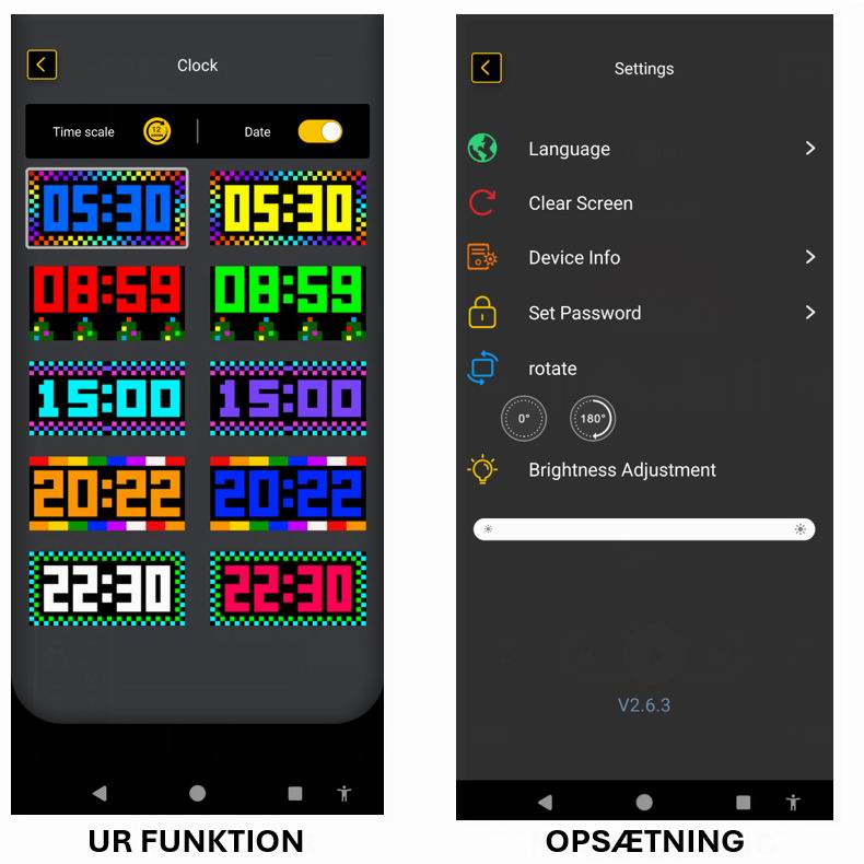 LED lys skilt - USB - fuld farvet . APP styring - 374 x 92 mm +ANGRY EYES