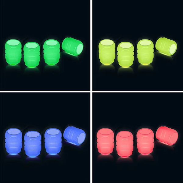 Selvlysende ventil hætter - sæt med 4 stk.