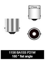 BA15S LED pære med blink - 12v