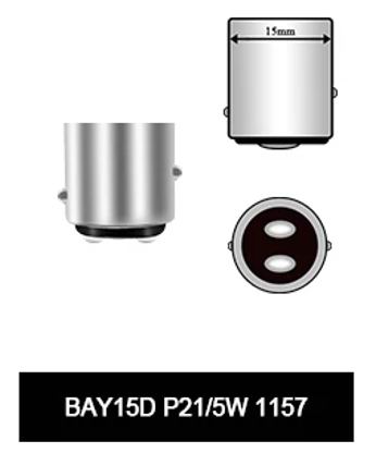 BAY15D - P21/5w LED pære 18 x 5w CREE 12 - 24 volt