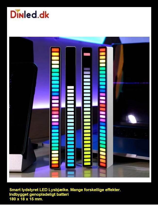 Smart lydstyret RGB LED lysbjælke.