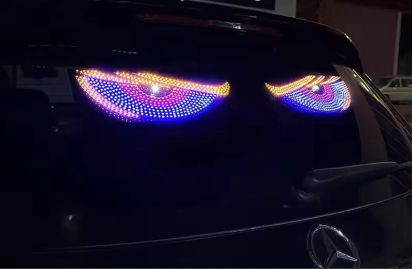 LED Devil Eyes - USB - 4 farvet. 300 x 120 mm - 11 funktioner