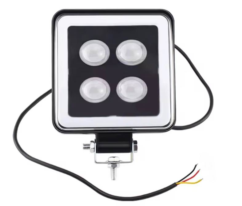 LED køretøjs projektør 20 watt 12-24v med rød halo