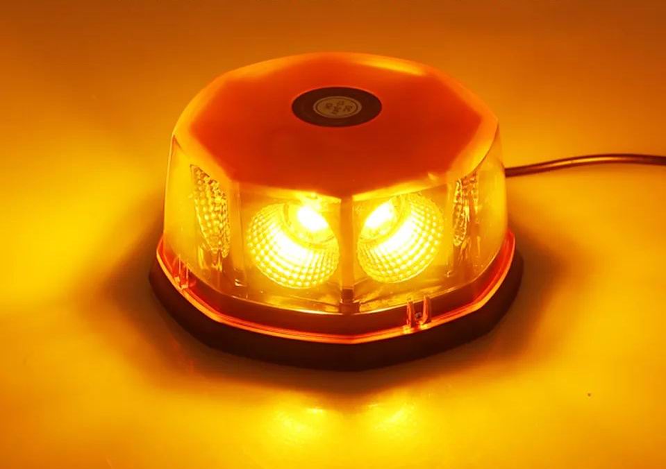 24 watt rund Blitzblink med magnet. 12v / 24v