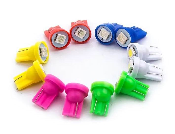 T5 LED Instrument pærer med 1 LED, 12v