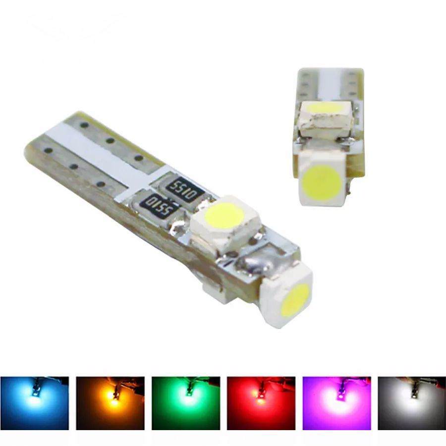 T5 LED Instrument pærer m. 3 LED - 12v