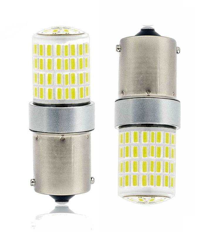 BA15S LED pære med 72 LED - 12v