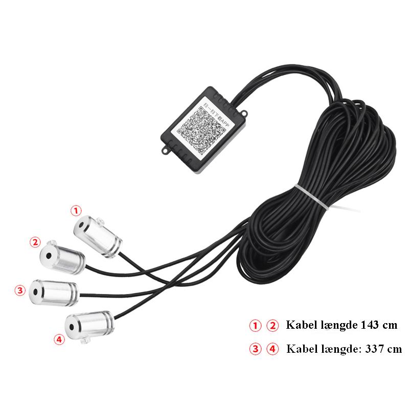 Instrument / kabine bånd - Lysleder - komplet sæt med APP styring