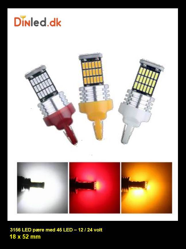 3156 CANBUS LED pære - 12v