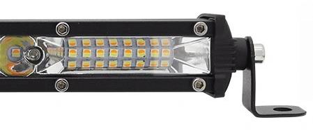 Super slim 80 watt LED lys bar, Hvid + Gul med blitzblink