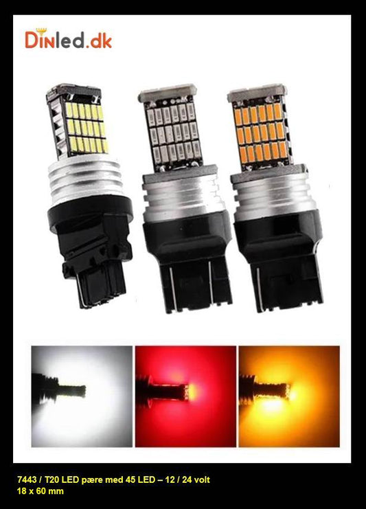 7443 / T20 CANBUS LED  pære - 12v