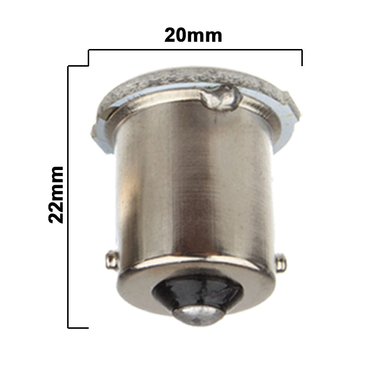 BA15S COB LED pære - 2 stk - 12v