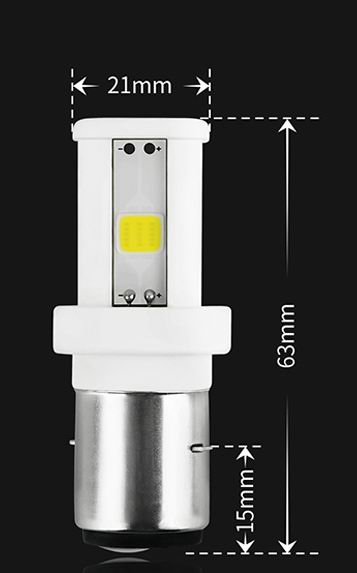 BA20D Keramisk LED pære til Scooter / Motorcykel