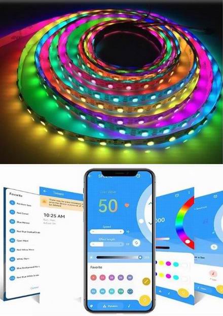 5 meter, 12 volt, 60 watt, 300 LED, MAGIC LED strip - WS2811 - KOMPLET SÆT