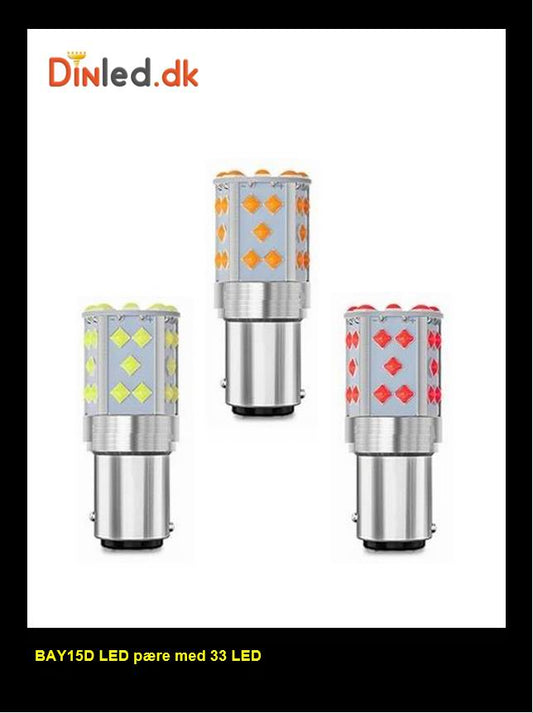 BAY15D / 1157 CANBUS LED  pære - 24 watt - 12v