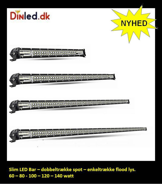 Slim Combo LED Lys bro / lys bar 60 - 80 - 100 - 120 - 140 watt