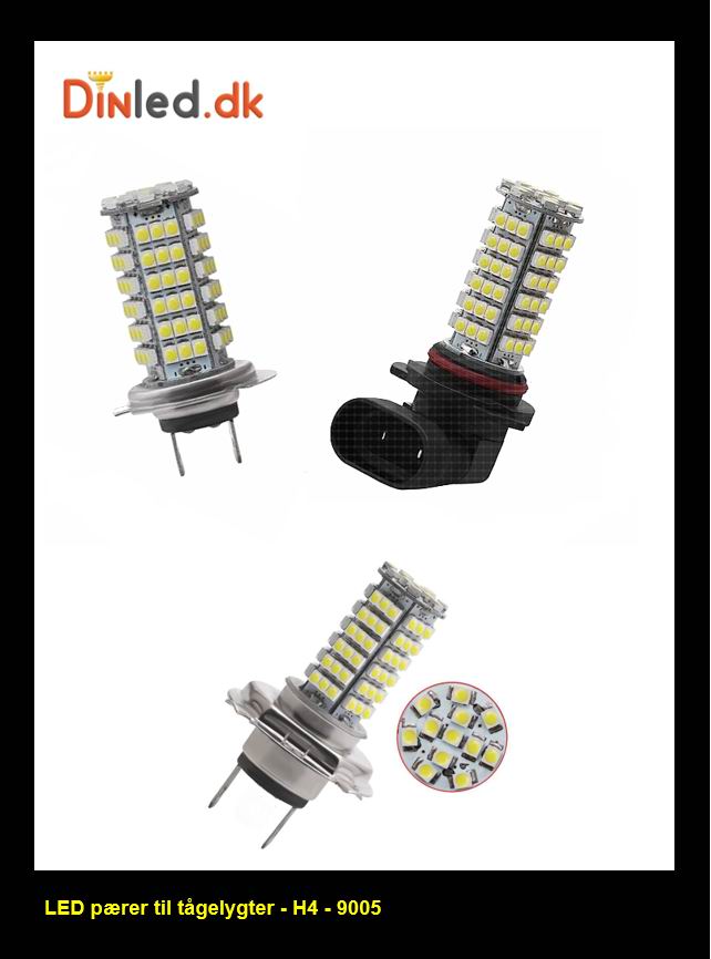 LED pære til tågelygter - 12v, H7 - 9005