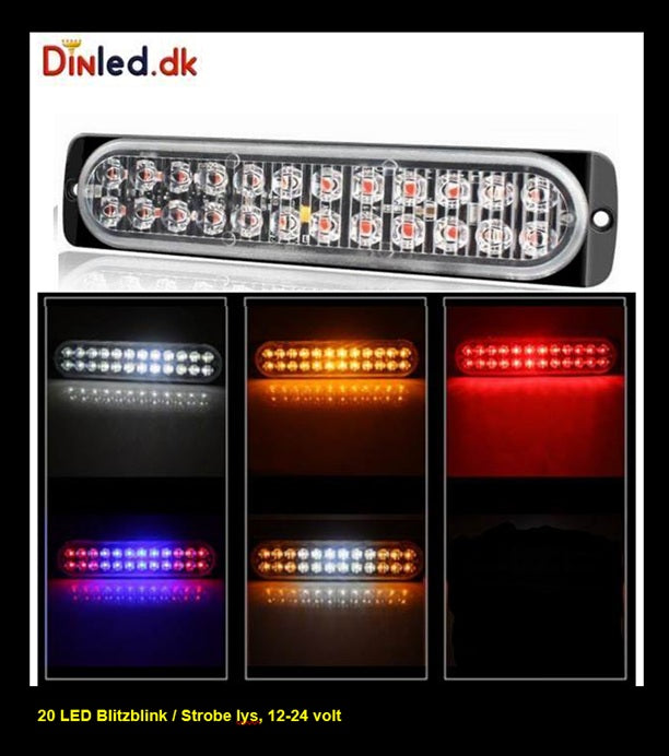 24 LED Blitzblink / strobe blink 12v / 24v - 2x12