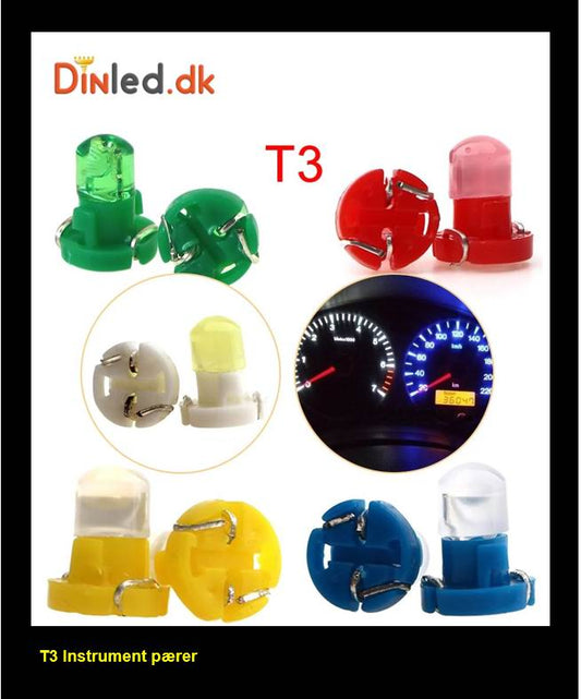 T3 LED Instrument pærer - 12v