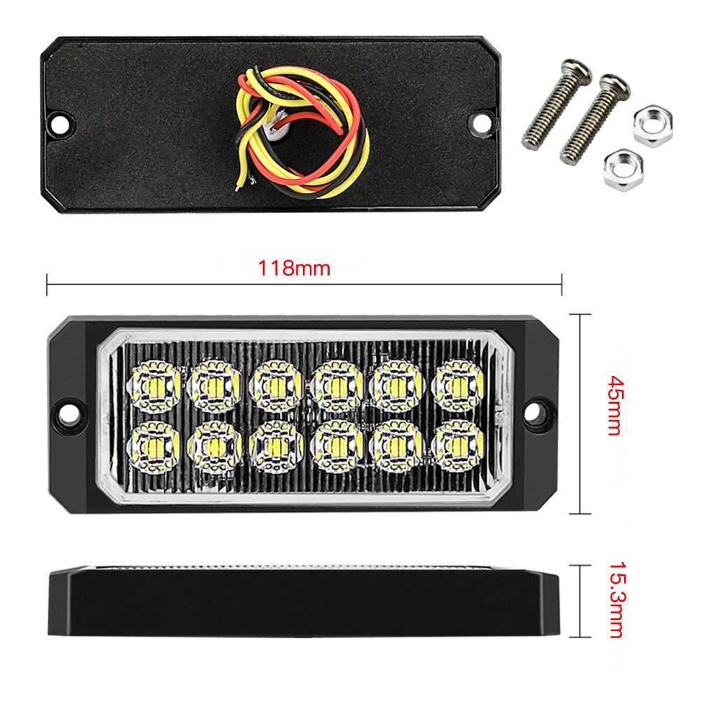 12 LED Blitzblink / strobe blink 12v / 24v - KRAFTIG MODEL