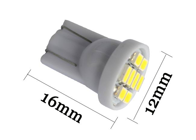 T10 W5W  LED pære - 12v
