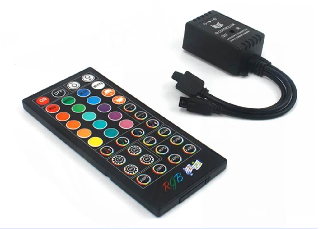 LED MUSIK RGB controller med fjernbetjening 12/24v - 44 knapper