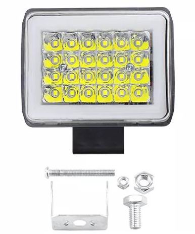 24 watt LED projektører med Halo og blitzblink 12/24 volt