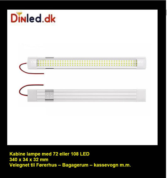 Kabine / Fragtrums lampe 10 - 12 watt, 10-80 volt