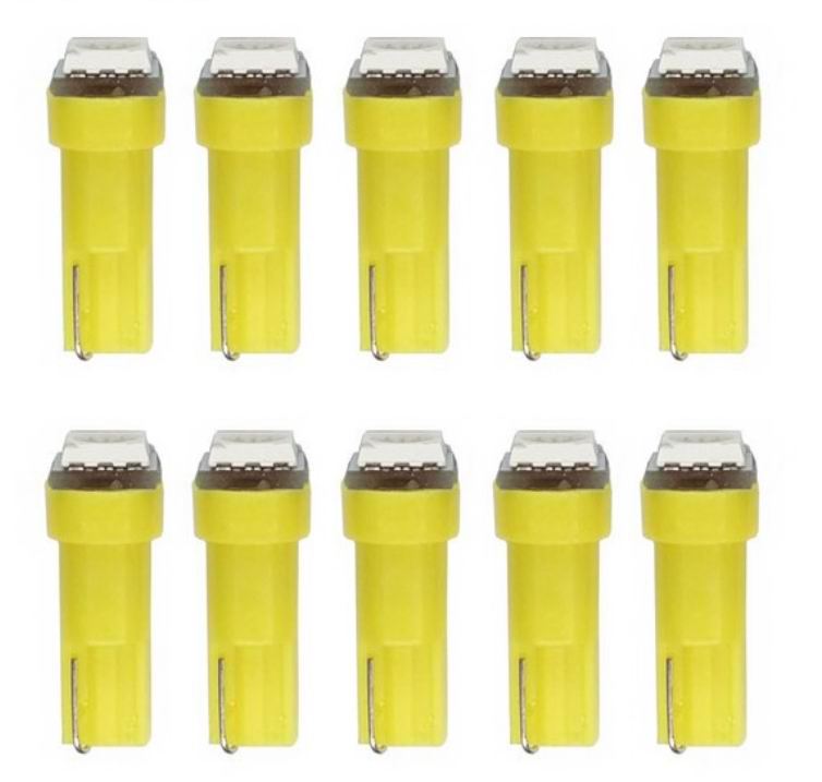 T5 LED Instrument pærer - sæt med 10 stk., 12v