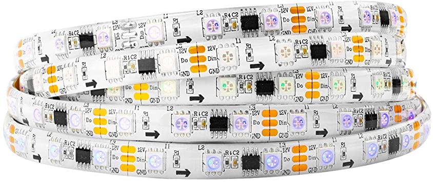 5 meter, 12 volt, 60 watt, 300 LED, MAGIC LED strip - WS2811 - KUN STRIP