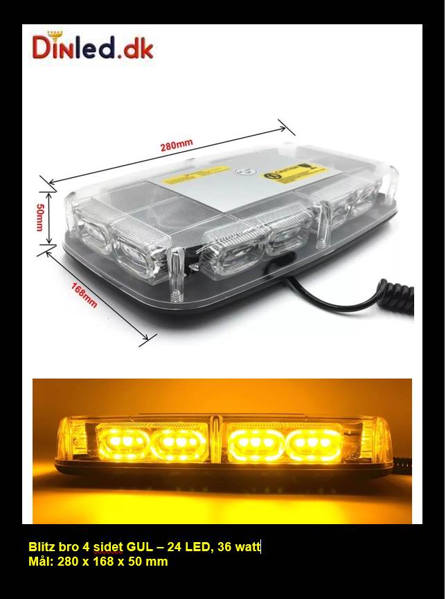 Lygtebro Blitzblink 24w, 12v / 24v