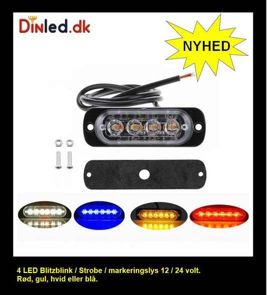 4 LED Blitzblink / strobe blink 12v / 24v