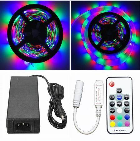 20 meter (4x5 meter), 12 volt, 96 watt, IP65, RGB LED strip - KOMPLET SÆT