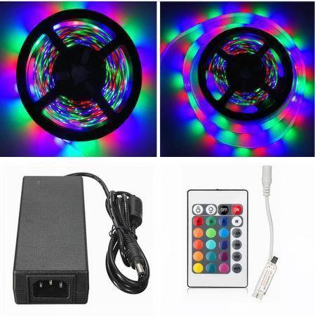 20 meter (4x5 meter), 12 volt, 96 watt, IP65, RGB LED strip - KOMPLET SÆT