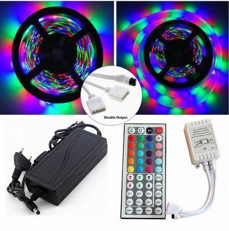 20 meter (4x5 meter), 12 volt, 96 watt, IP65, RGB LED strip - KOMPLET SÆT