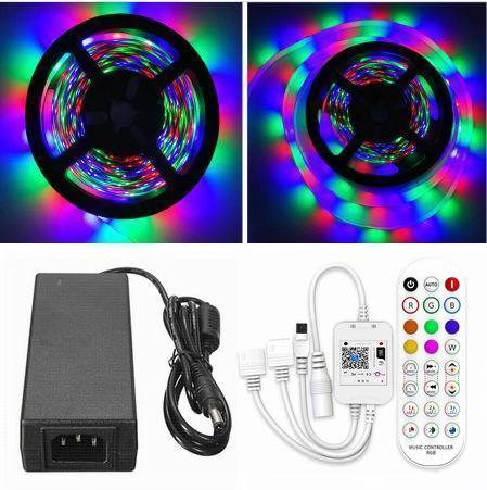 20 meter (4x5 meter), 12 volt, 96 watt, IP65, RGB LED strip - KOMPLET SÆT