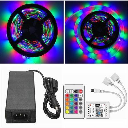 20 meter (4x5 meter), 12 volt, 96 watt, IP65, RGB LED strip - KOMPLET SÆT