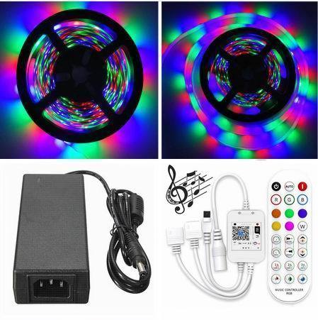 20 meter (4x5 meter), 12 volt, 96 watt, IP65, RGB LED strip - KOMPLET SÆT