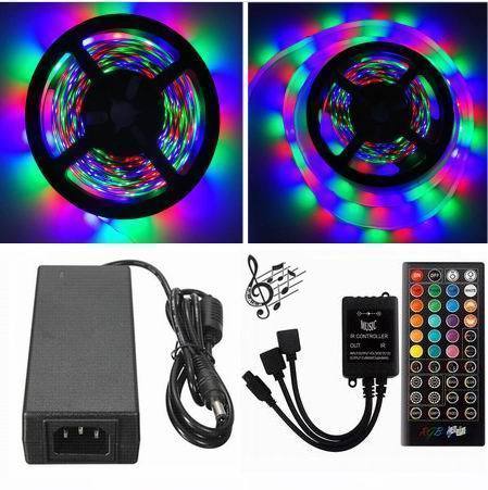 20 meter (4x5 meter), 12 volt, 96 watt, IP65, RGB LED strip - KOMPLET SÆT