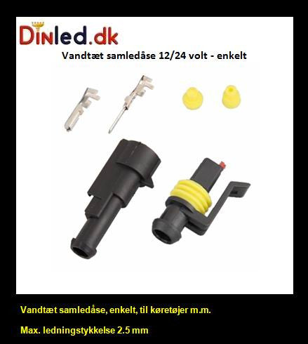 Vandtæt samleled til køretøjer, enkelt. 10 sæt