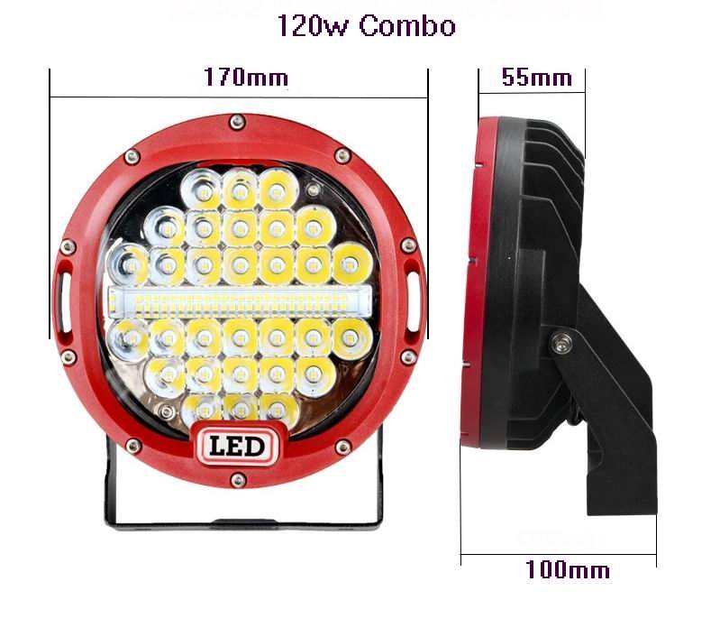 Designer LED projektør 96 / 120 watt 12/24 volt