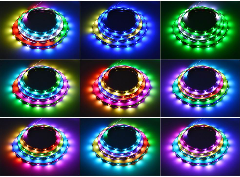 5 meter, 12 volt, 30 watt, 150 LED, MAGIC LED strip, IP65 - WS2811 - KUN STRIP