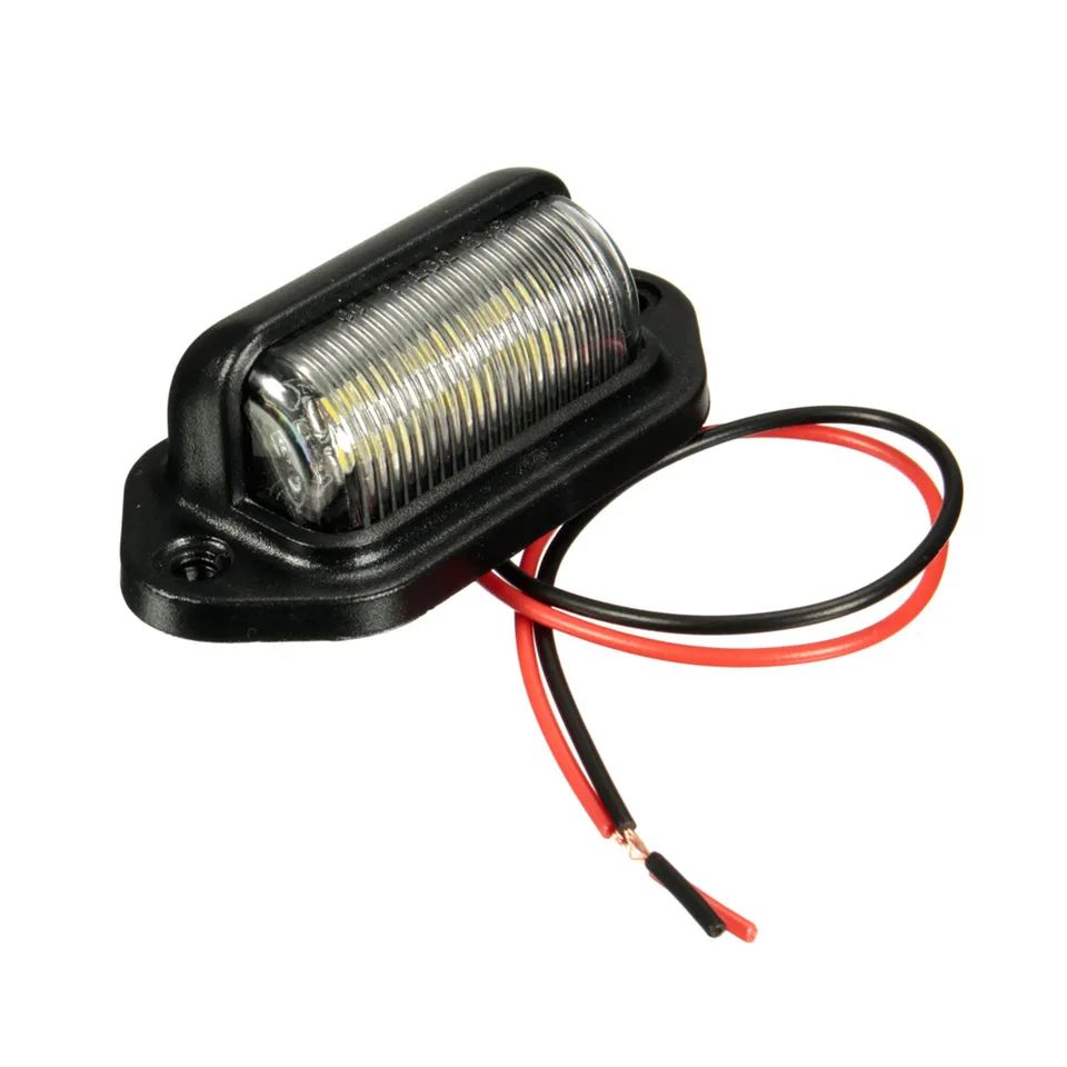 Nummerpladelys med 6 LED - 12 volt