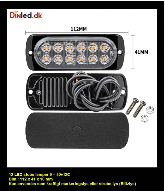 12 LED Blitzblink / strobe blink 12v / 24v - PVC