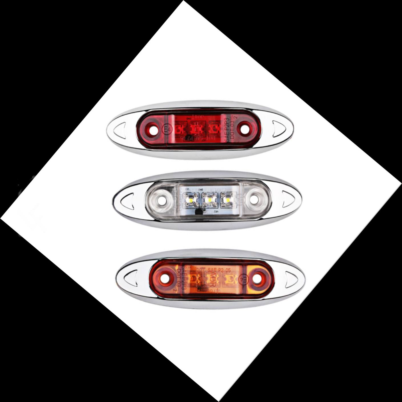 LED markeringslygte, 12 / 24v