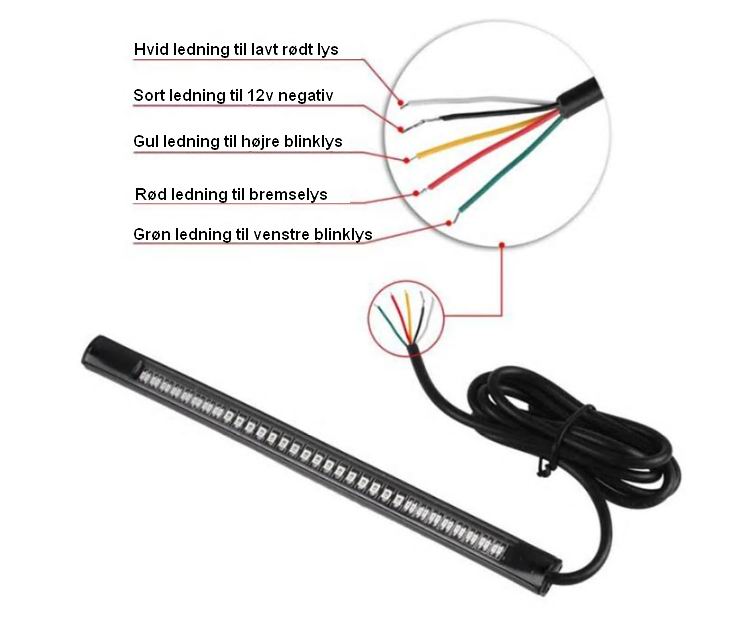 48 led blink, køre og bremselys