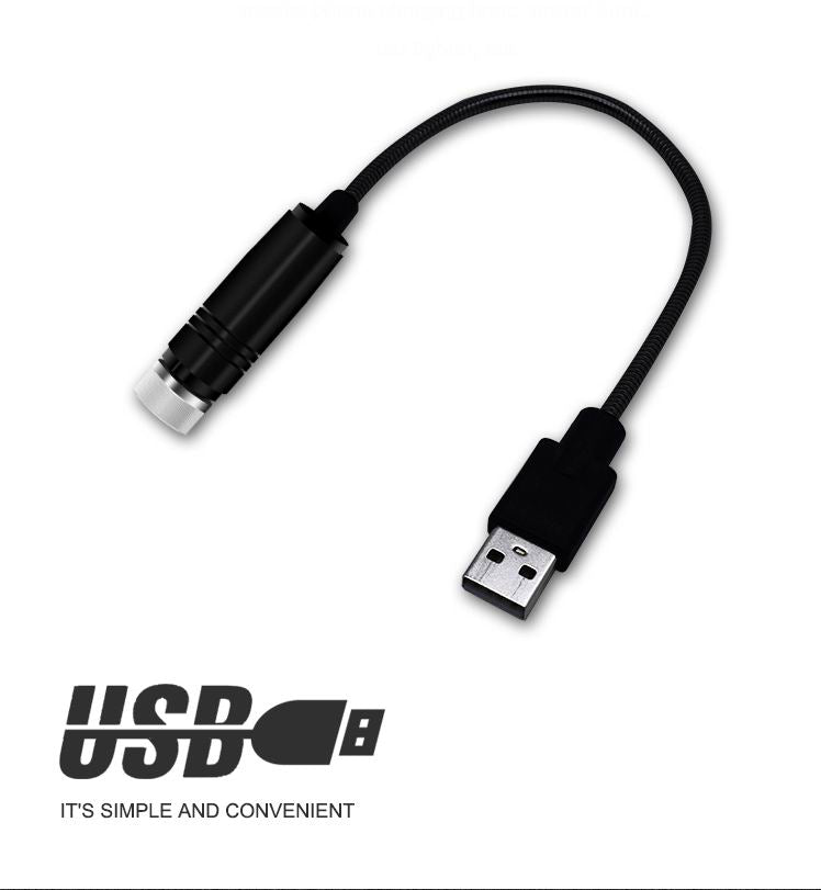 Stjernehimmel til kabine, Rød eller Blå - USB