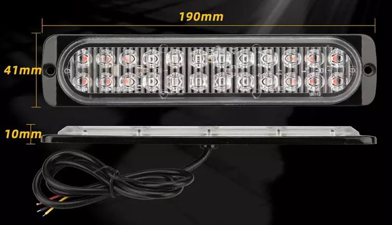 24 LED Blitzblink / strobe blink 12v / 24v - 2x12