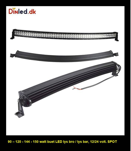 Buet LED Lys bro / lys bar 12/24 volt 90 - 120 - 192 - 200 watt SPOT