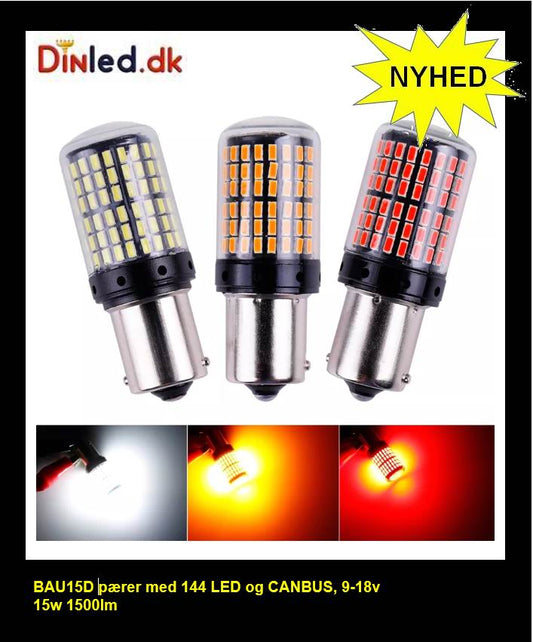 BAU15S 144 LED pære med CANBUS - 12v